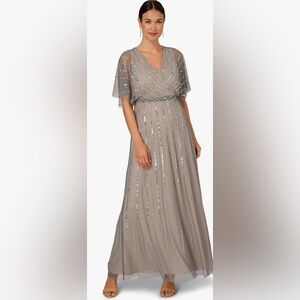 Adrianna Papell Sz 12P Evening Sequin Dress